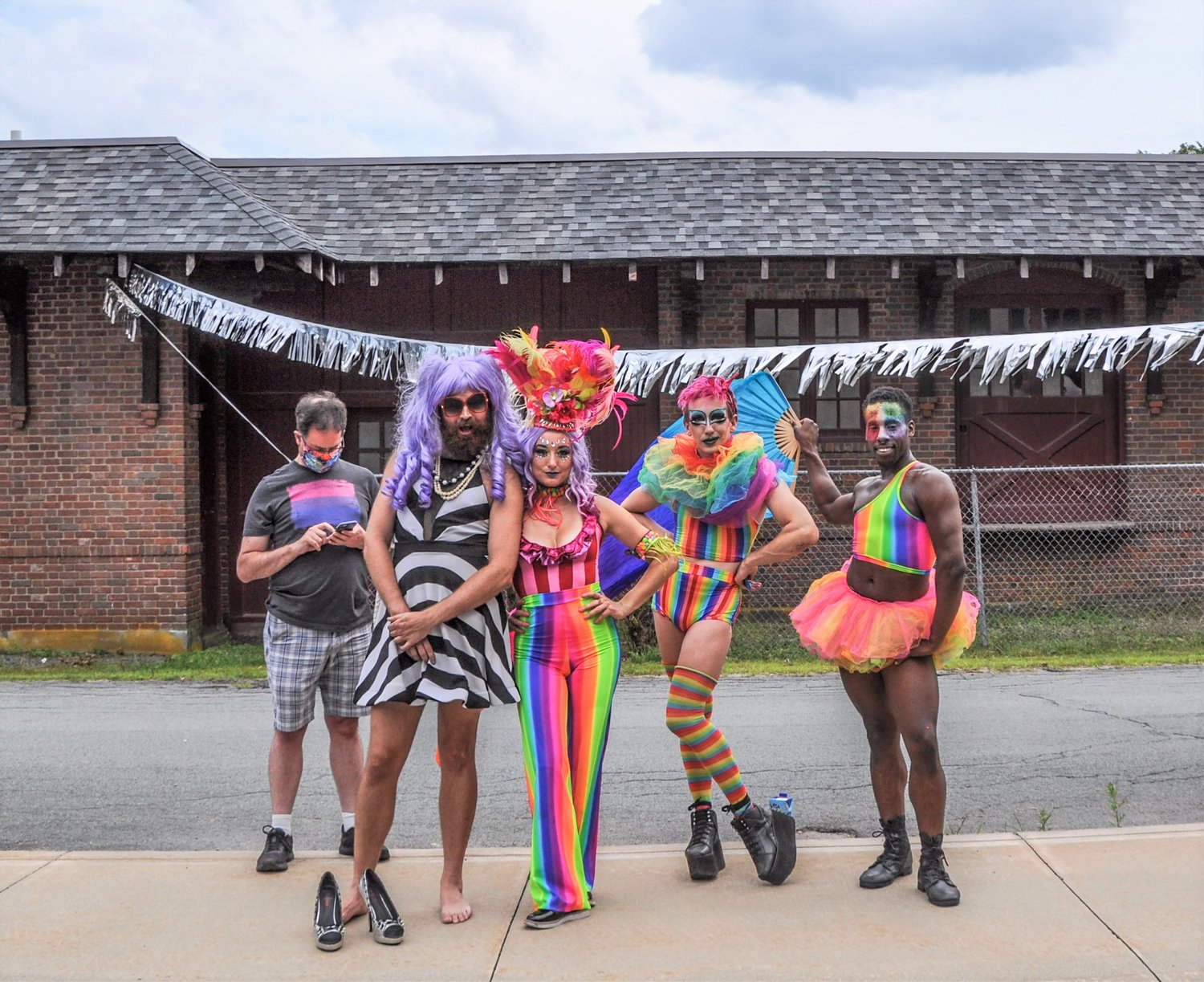 Dressed in colorful drag at Hurleyville Pride last Saturday...